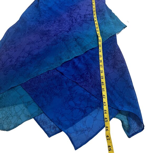 Ultra Dress Collection Unique Blue Ombre Maxi Flowing Fairy Ocean Dress Size 8 - Picture 8 of 9